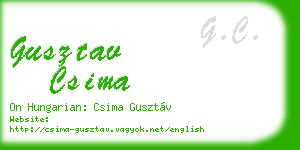 gusztav csima business card
