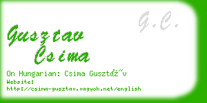 gusztav csima business card